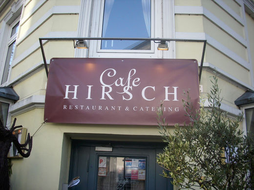 Eingang Cafe Hirsch Winterhude