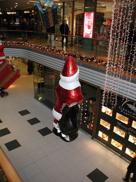 Weihnachtsmann in der Gnsemarkt Passage