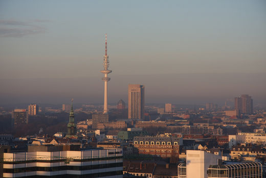 Hamburger Innenstadt von oben