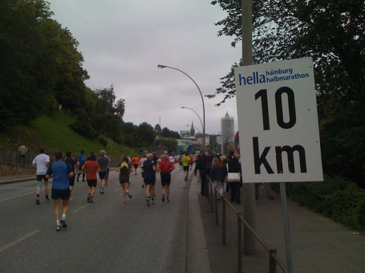 Halbmarathon Kilometer 10 Hafenstrae