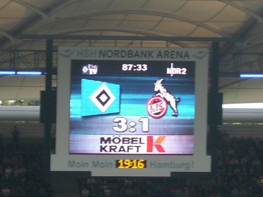 HSV - 1. FC Kln 2009: Endstand 3:1
