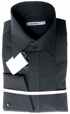 LAGERFELD: Hemd mit schrger Manschette und hohem Kragen - 79 Euro