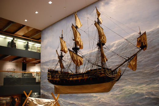 Schiffsmodell im Maritimen Museum