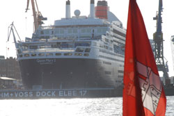 Die Queen Mary 2 und die Hansestadt Hamburg passen gut zusammen.