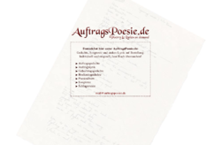 AuftragsPoesie.de - Gedichte, Songtexte und andere Lyrik auf Bestellung