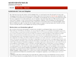 Autokindersitz Kaufberatung