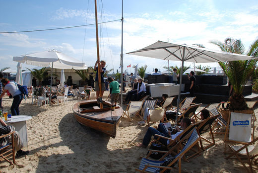 Im Beachclub Hamburg del Mar im Sommer 2008