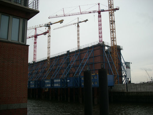 Baustelle Elbphilharmonie im Oktober 2008
