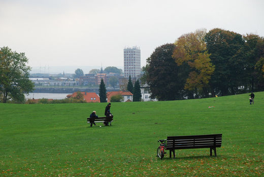 Blick vom Jenisch Haus auf die Elbe