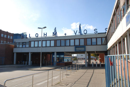 Eingang zum Blohm und Voss Werksgelände