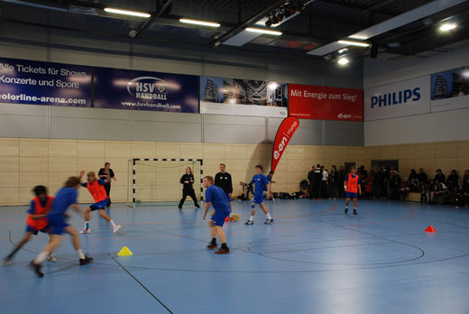 Handballtraining in der Volksbank Arena