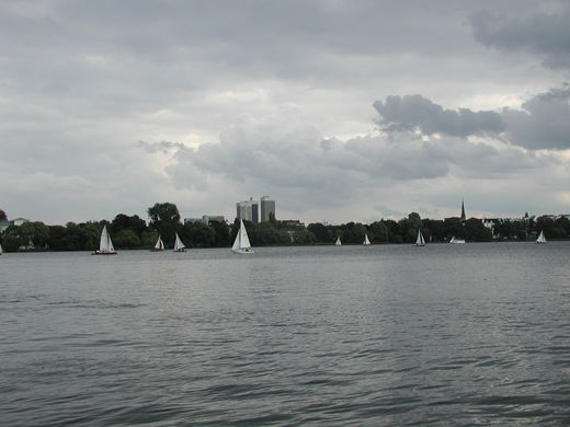 Segler auf der Aussenalster