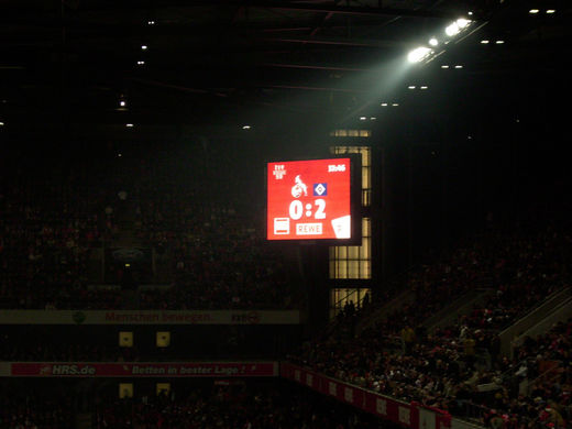 Anzeigetafel Rhein Energie Stadion