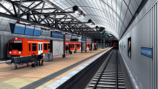 S Bahnhof im Flughafen Hamburg