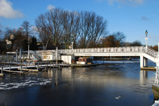 Bodos Bootssteg im Winter