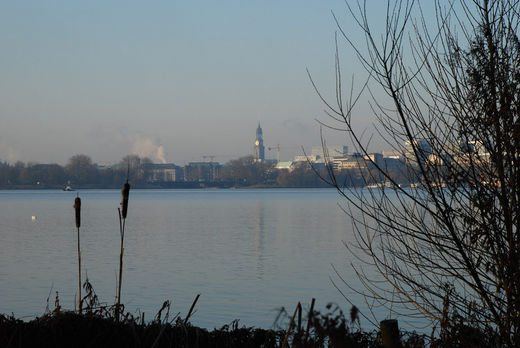 Michel und die Alster am Morgen