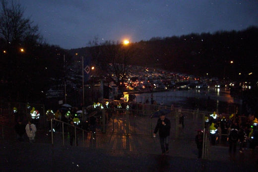 Schlechtes Wetter am HSV Stadion