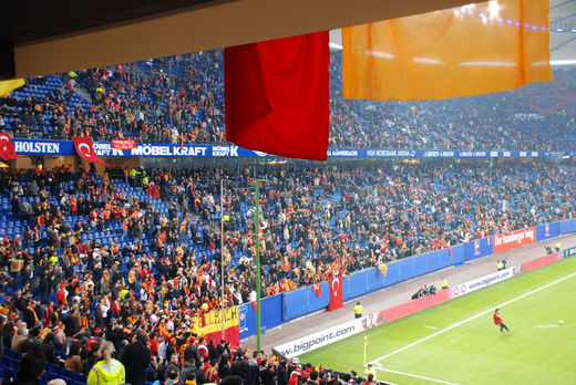Fanblock Galatasaray Istanbul in Hamburg