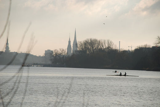 Ruderer auf der Aussenalster