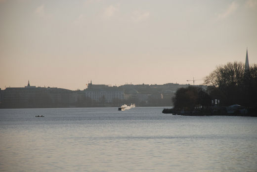 Schiffe auf der Alster