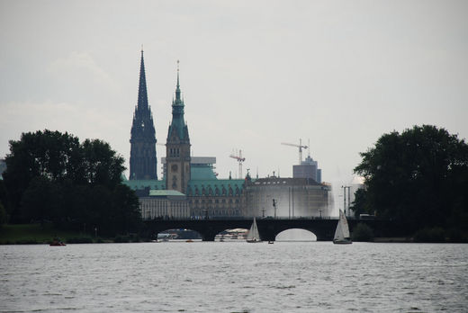 Blick auf die Hamburger Innenstadt