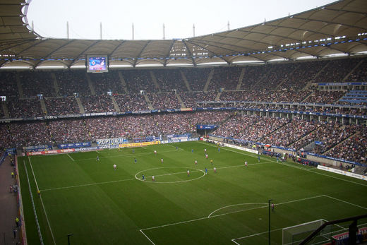 Beim Spiel HSV Hoffenheim