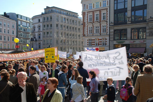 Demonstration gegen Schulreform Gnsemarkt