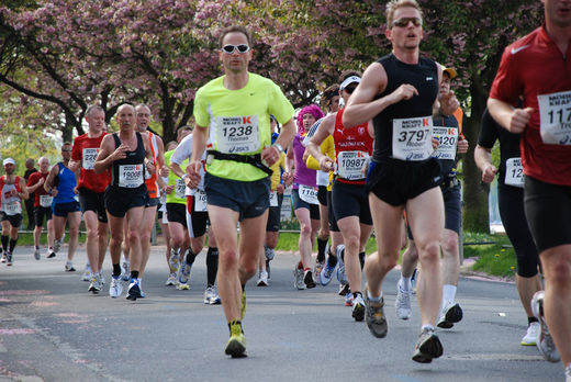 Marathonläufer in der schönen Aussicht