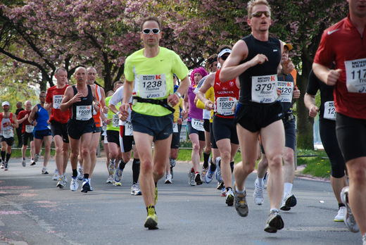 Marathonlufer in der schnen Aussicht