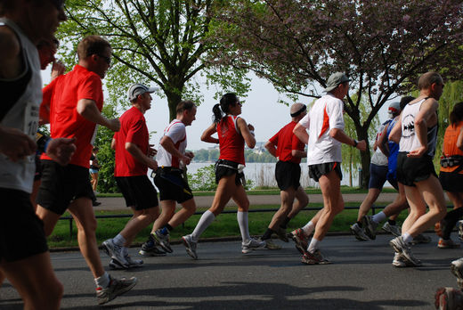 Lauf an der Alster beim Marathon