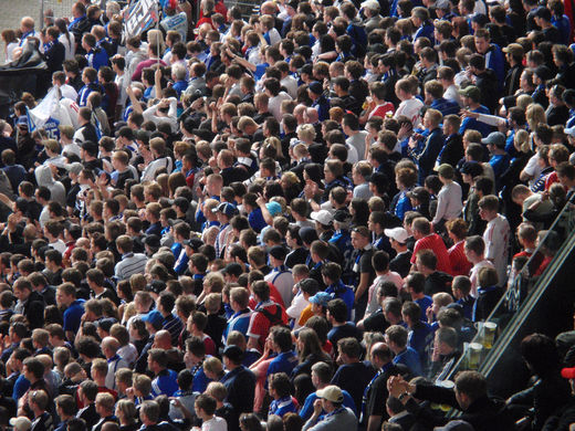 HSV Fanblock in Dortmund