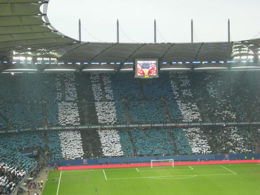 Sdtribuene Choreographie HSV gegen Werder Bremen