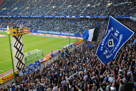 Nordtribne vor dem Spiel HSV Bochum