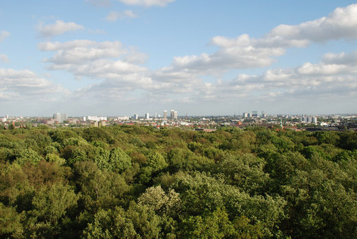 Blick vom Planetarium in den Hamburger Osten