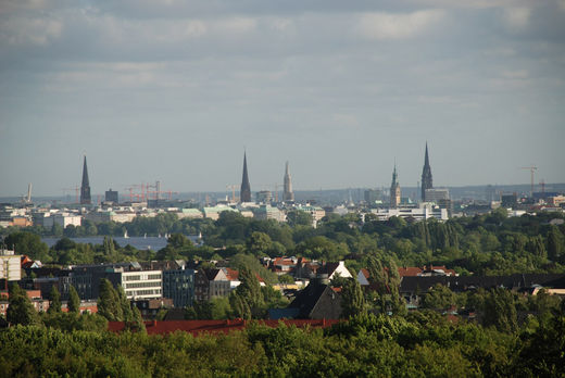 Innenstadt vom Planetarium aus gesehen