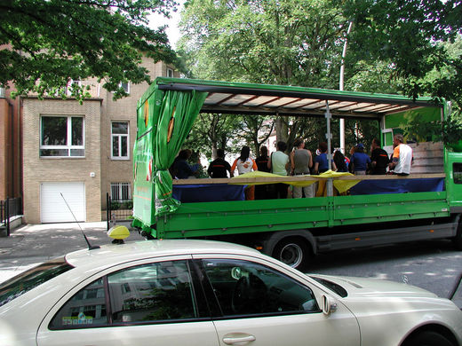 Besenwagen beim Halbmarathon Hamburg