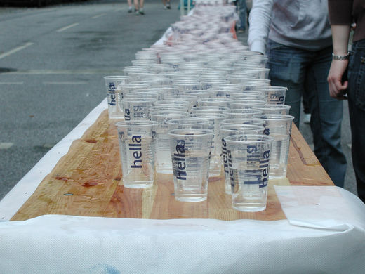 Verpflegung beim Halbmarathon