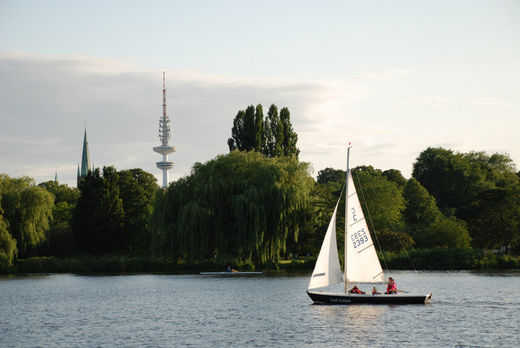 Wassersportler auf der Alster