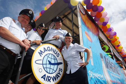 Auf dem Magnus Airways Truck