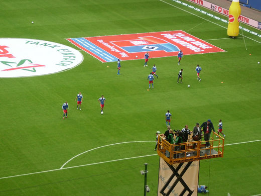 Aufwrmprogramm vor HSV gegen Kln