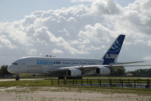 Airbus A380 in Hamburg