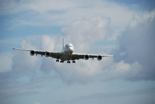 Landeanflug Airbus A380