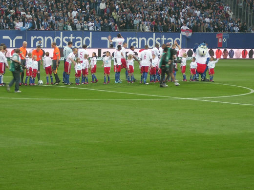 HSV Mannschaft vor dem Bayernspiel
