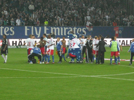 HSV Jubel nach dem Bayernsieg