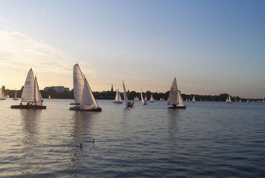 Abendidylle auf der Auenalster