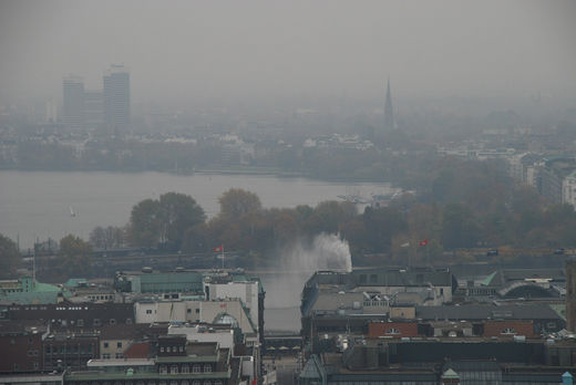 Binnenalster vom Michel aus gesehen