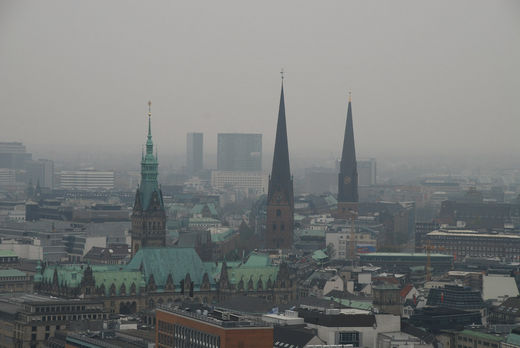 Hamburger Innenstadt von oben