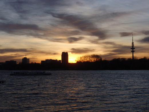 Novemberabend an der Alster