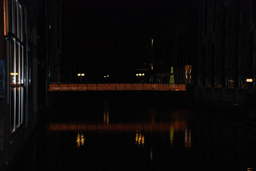 Bleichbrücke weihnachtslich beleuchtet
