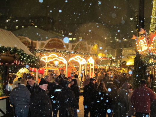 Winterlicher Weihnachtsmarkt in Hamburg